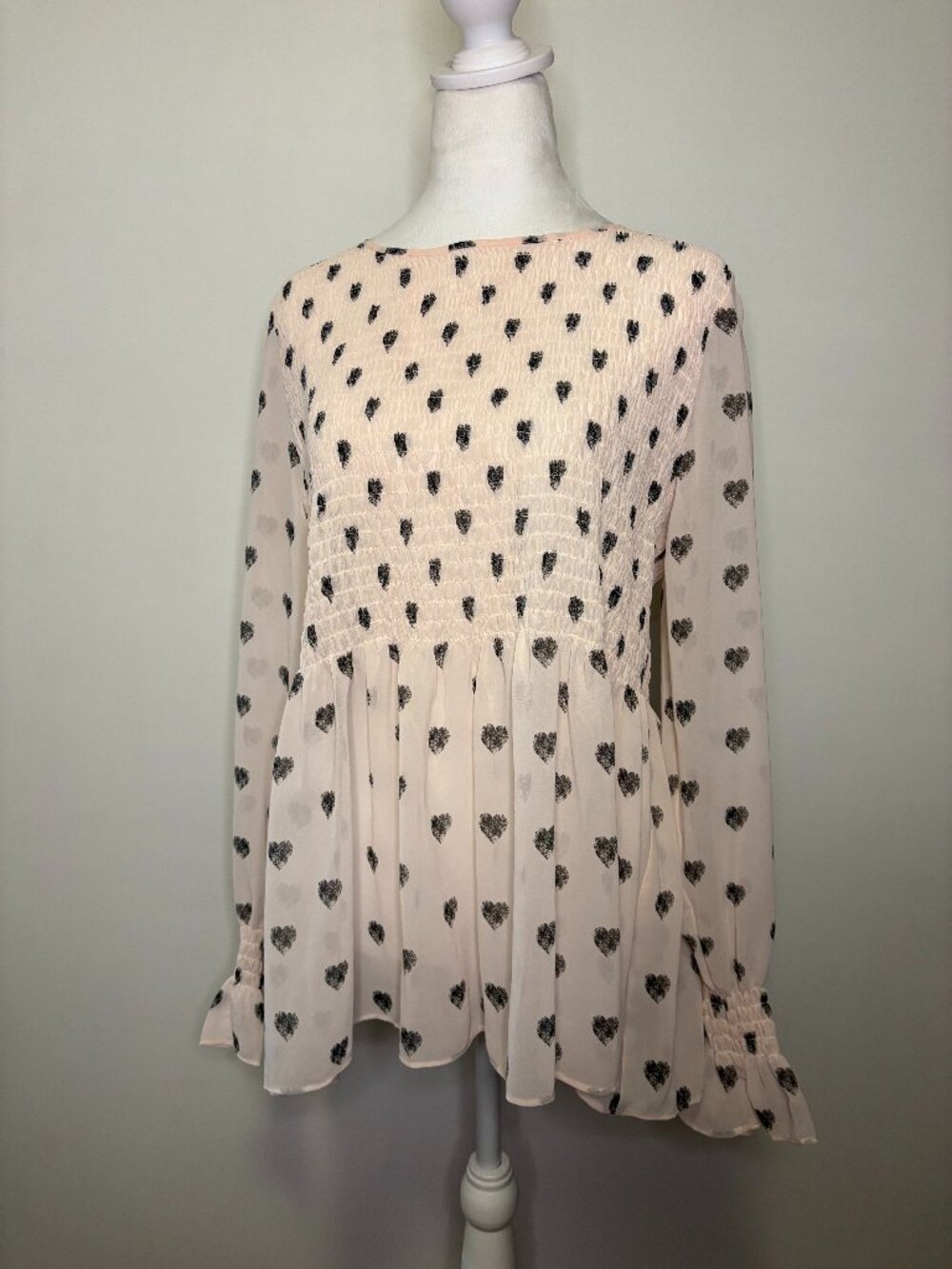 Women's Heart Print Blouse